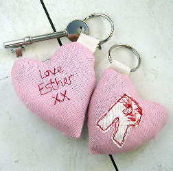 Personalised Heart Keyring