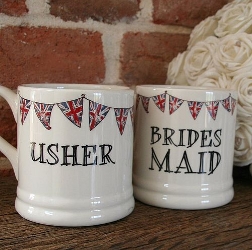 Ceramic wedding party mugs