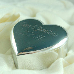 silver-plated heart trinket box