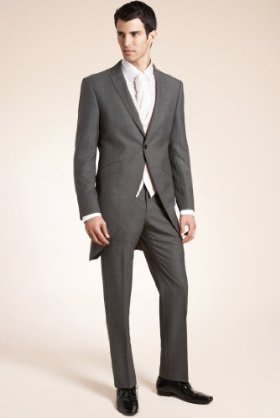Men's formal wedding suit in traditional grey