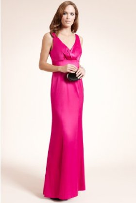 Maxi style dress in light magenta