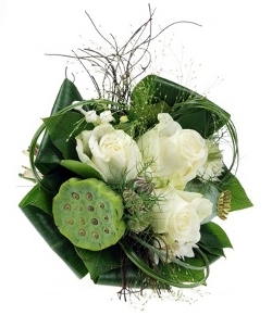 Wedding Flowers with Green Leaves and Foliage