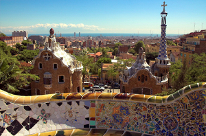 a sunny vista of Barcelona