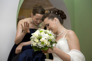 The bride and her maid of honour