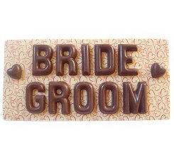 giant wedding belgian chocolate bar personalised 