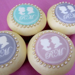 wedding cupcakes personalised silhouette couture