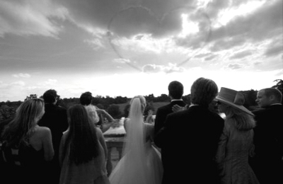 A heart in the sky formed by the blades air display team