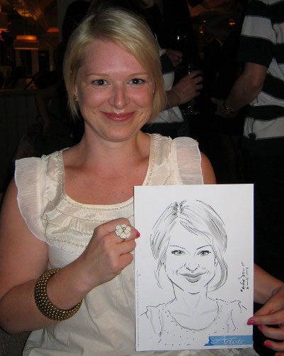 A Caricature Sketch of teh Bridesmaid