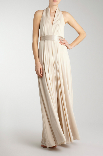 Champagne jersey maxi dress