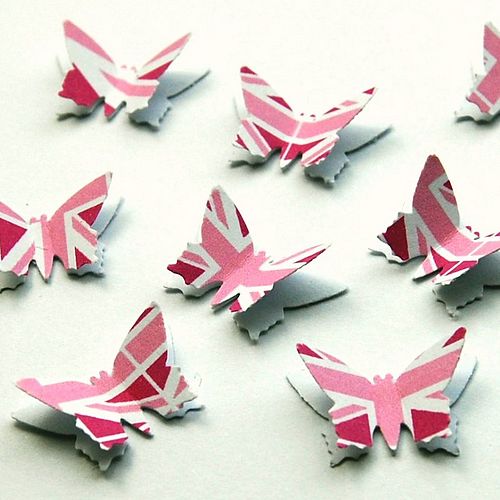 Butterfly Table Confetti with Union Jack Design